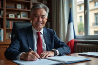 Adjoint maire en bureau municipal en portrait