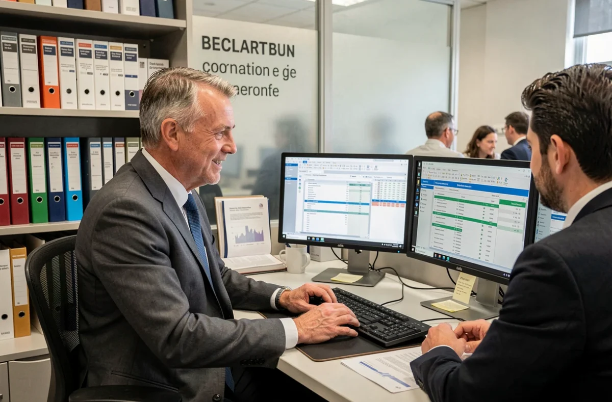 Expert-comptable de Cerfrance Picardie Nord de Seine travaillant sur un dossier de gestion patrimoniale
