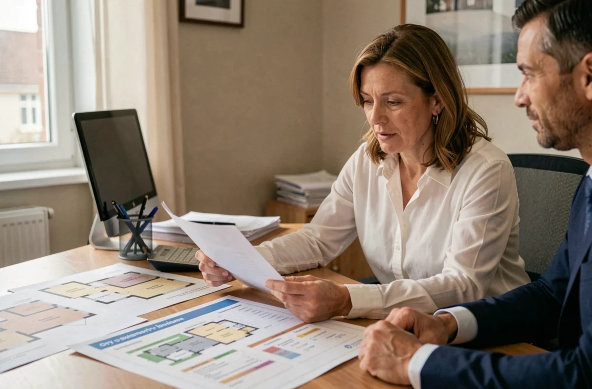 Conseillère d'IMMO PLUS accompagnant un client dans un projet d'investissement immobilier patrimonial à Amiens