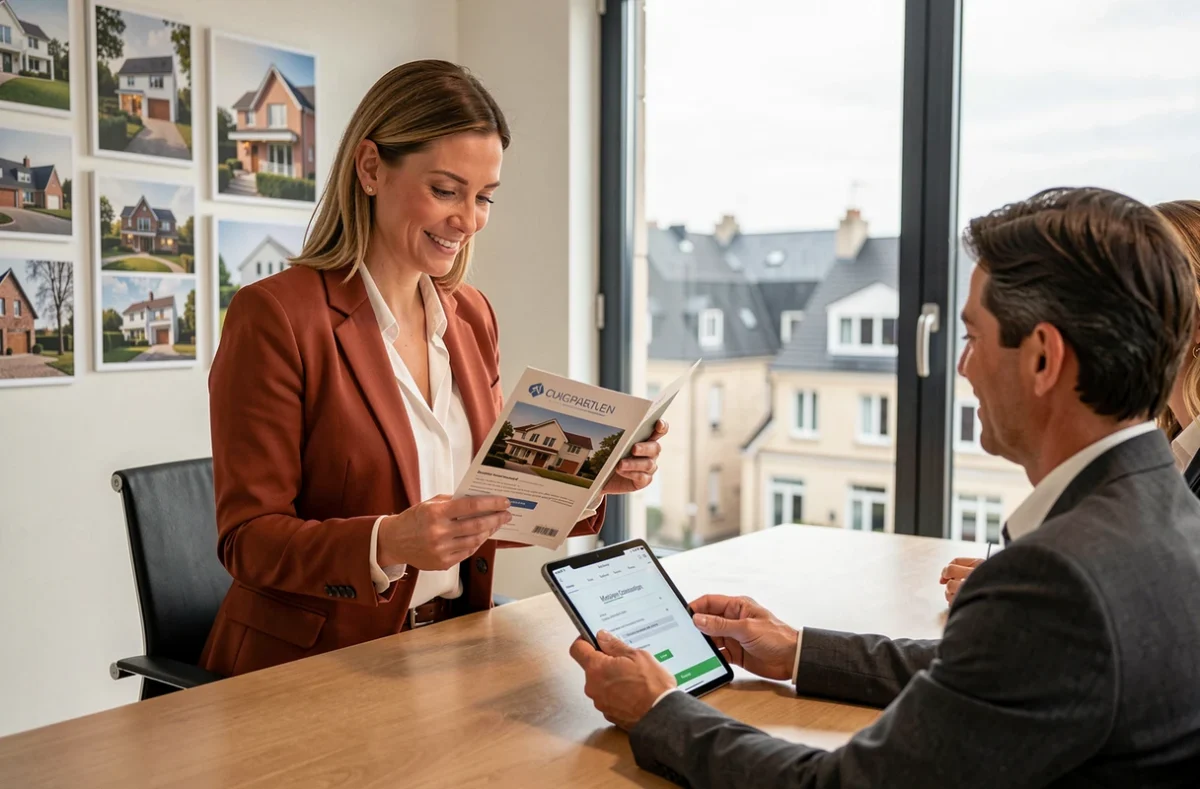 Une courtière Immoprêt accompagne un couple dans une offre de rachat de crédit immobilier dans le Nord