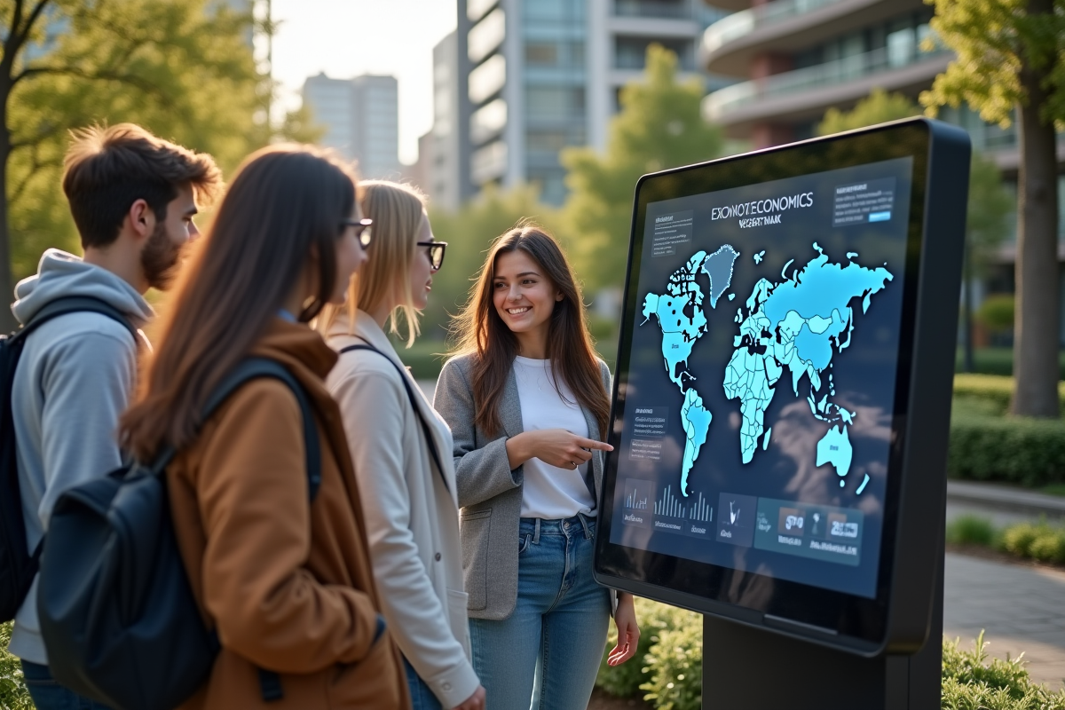 Jeunes adultes discutant autour d