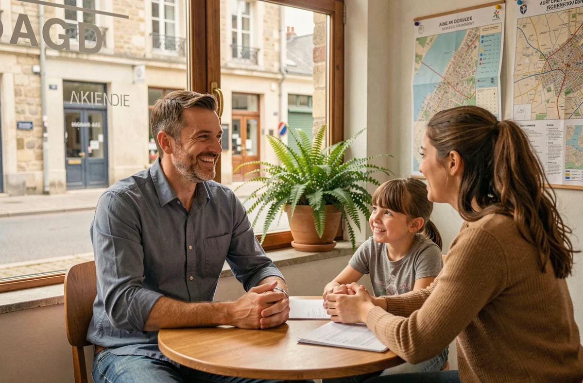 Un conseiller Vousfinancer accompagne un couple de proximité dans une agence locale du Nord
